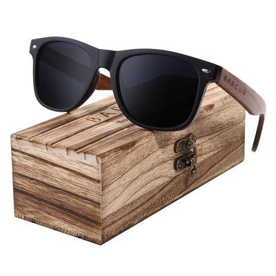 Men's Wood Polarized Black Walnut Sunglasses